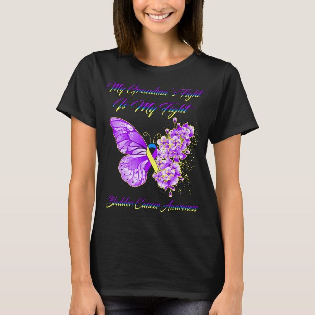 T-shirt Le combat de Papillon Ma grand-mère est ma vessie  (Devant)