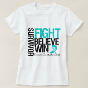 T-shirt Le combat de survivant de Cancer ovarien croient