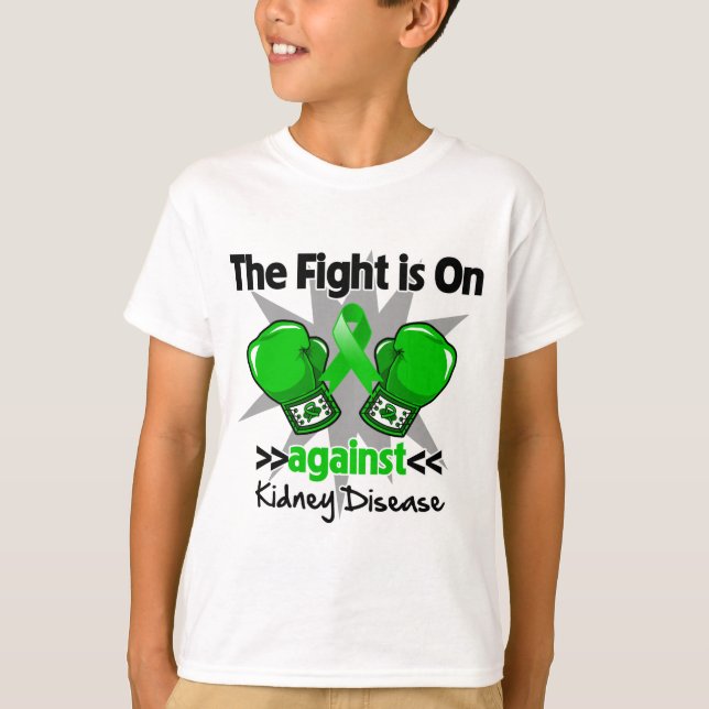 T-shirt Le combat est dessus contre la maladie rénale (Devant)