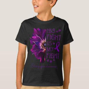 T-shirt Le combat est mon combat Anémone Fleur Fibromyalgi
