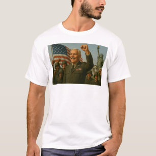 T-shirt Le Commandant Américain Dirige Avec Fierté