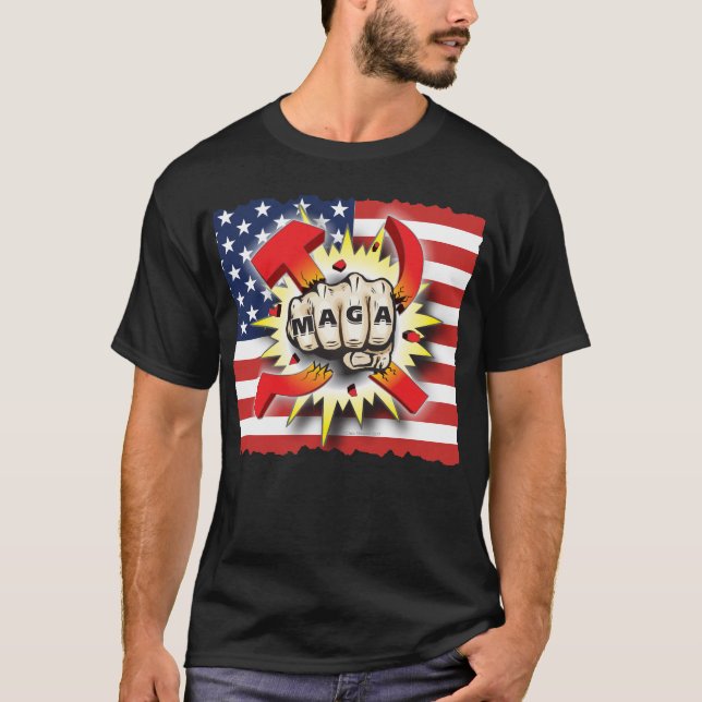 T-shirt Le COMMUNISME de FRACAS font à l'Amérique le grand (Devant)