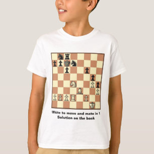 T-shirt Le compagnon d'échecs dans 1 puzzle #3 badine le