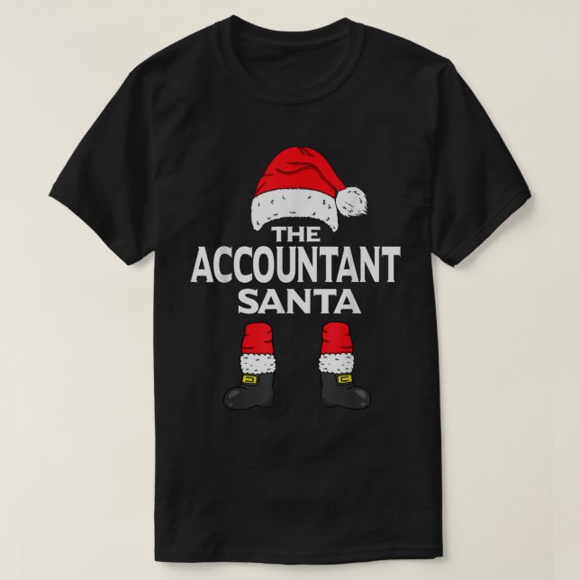 T-shirt Le comptable Santa Matching Famille Groupe Noël (Design devant)