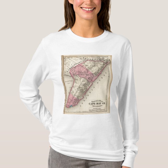 T-shirt Le comté de Cape May, NJ (Devant)