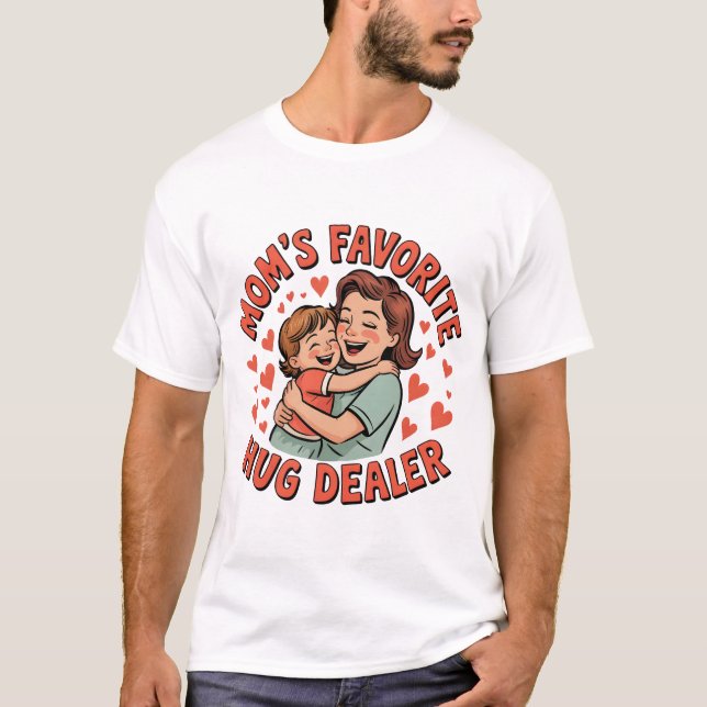 T-shirt Le concessionnaire de câlin préféré de Maman - Drô (Devant)