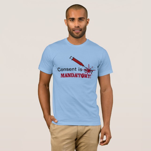T-shirt Le consentement est obligatoire  (Devant entier)