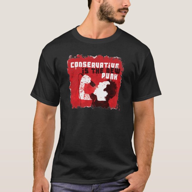 T-shirt Le conservateur est le nouveau punk (Devant)