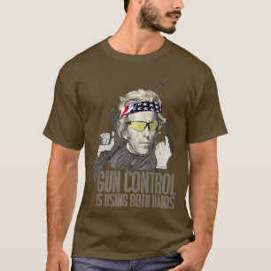 T-shirt Le contrôle des armes à feu utilise les deux mains
