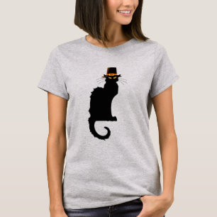 T-shirt Le Conversation Noir Thanksgiving Casquette pèleri