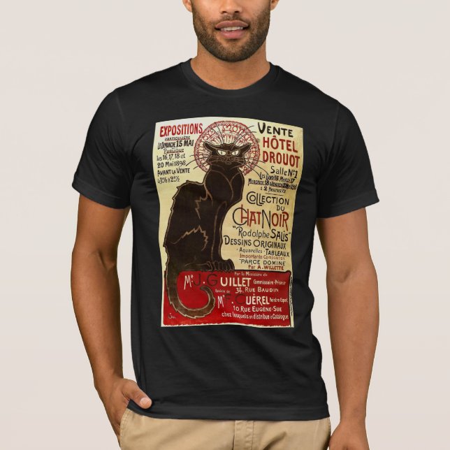 T-shirt Le Conversation Noir, Vente Hôtel Drouot Fine (Devant)