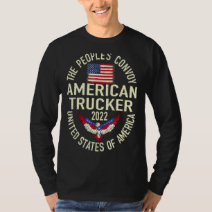 T-shirt Le convoi populaire 2022 Amérique Truck Trucker