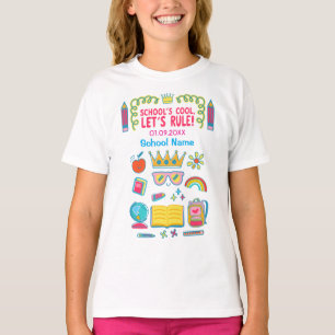 T-shirt "Le cool de l’école, règle" citations de motivatio