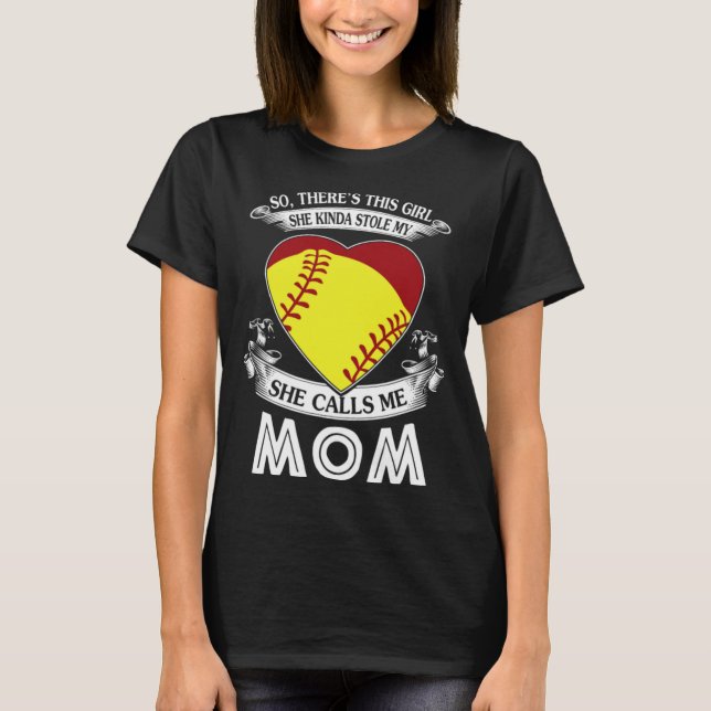 T-shirt Le cool de maman du base-ball enfante le cadeau (Devant)