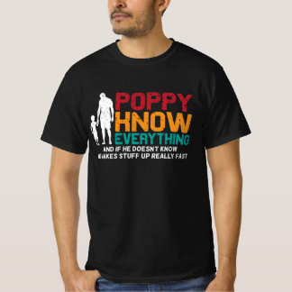 T-shirt Le coquelicot sait tout| Fête des pères papa