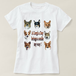 T-shirt Le corgi par jour apporte à un sourire ma manièr