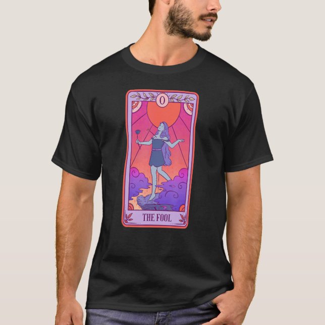 T-shirt Le costume d'Halloween de la carte Fool Tarot (Devant)