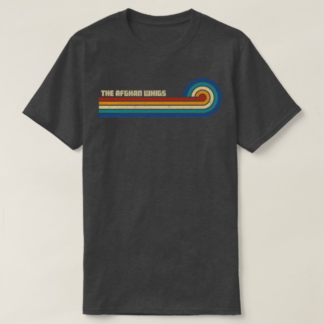 T-shirt Le coucher de soleil rétro des Whigs afghans (Design devant)