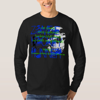 T-shirt Le COUREUR d'HOCKEY de ZOMBI… mangent, dorment,