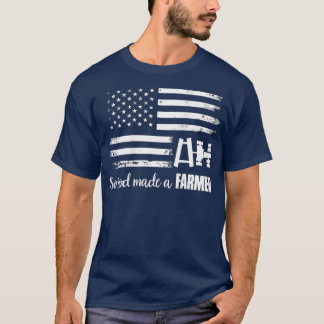 T-shirt Le coureur du drapeau américain Dieu a fait un fer