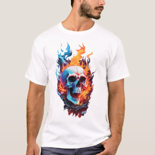 T-shirt Le crâne brûlant