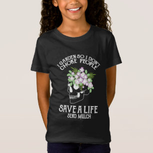 T-Shirt Le crâne dans le jardin Je n'étouffe pas les gens