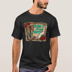 T-shirt Le Crâne De Boho Occidental Blâme Tout Sur Mes Rac