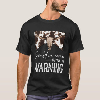 T-shirt Le Crâne De Vache Léopard Aurait Dû Venir Avec Un