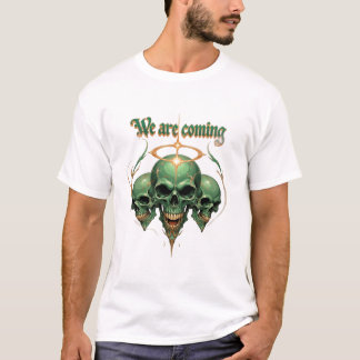 T-shirt Le crâne roi vert avec une couronne juive