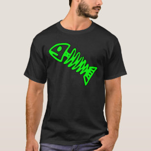 T-shirt Le crâne squelettique de poissons morts désosse