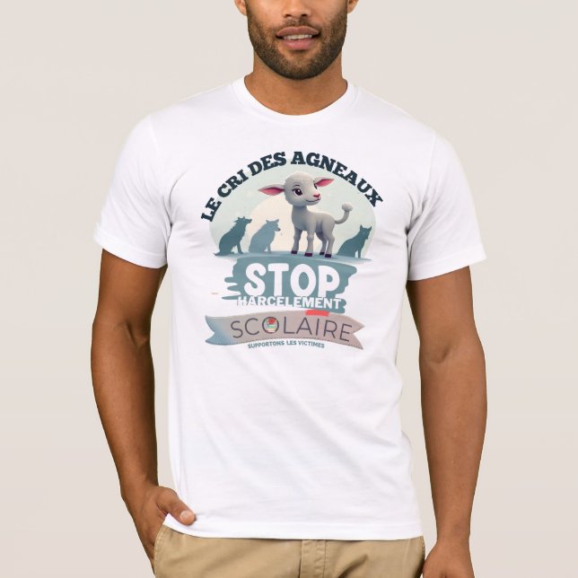 T-shirt Le Cri des Agneaux le Harcèlement scolaire (Devant)