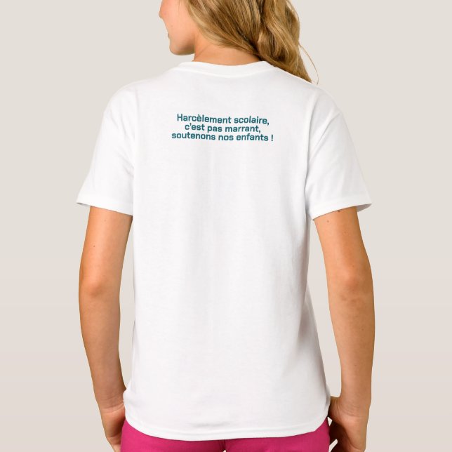 T-shirt Le Cri des Agneaux : stop harcèlement scolaire (Dos)