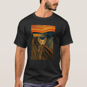 T-shirt Le cri drôle célèbre artiste chat peinture chaton
