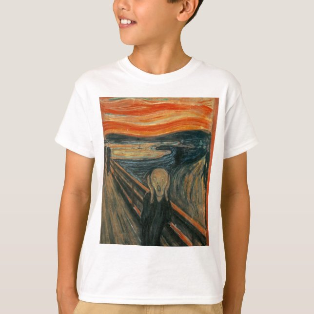 T-shirt Le cri perçant - Edvard Munch. Illustration de (Devant)