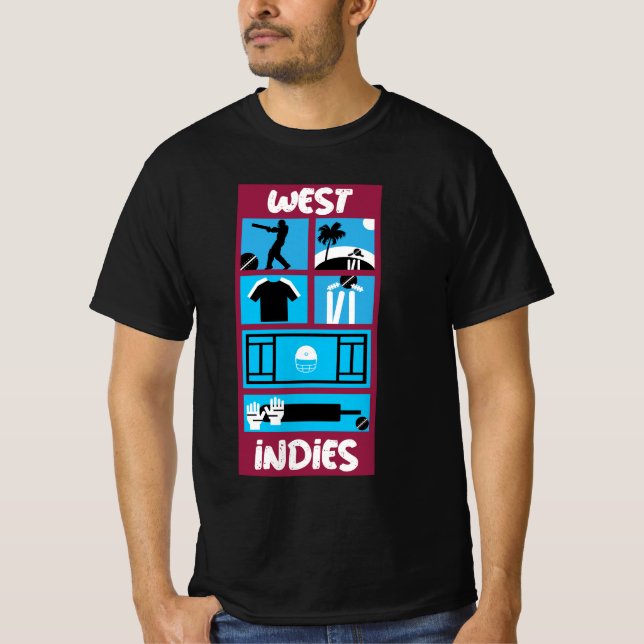 T-shirt Le cricket de Windies | Antilles | Saison | Caraïb (Devant)