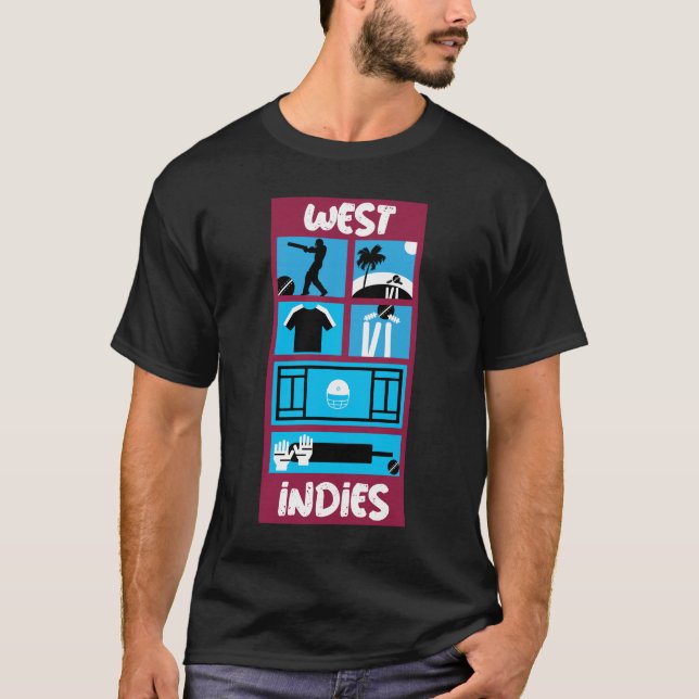 T-shirt Le cricket de Windies | Antilles | Saison | Caraïb (Devant)