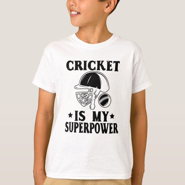 T-shirt Le cricket est ma superpuissance (Devant)