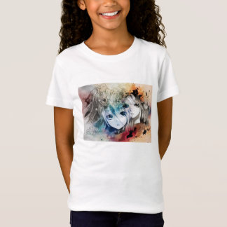 T-Shirt Le cru d'Anime fait face au Babydoll adapté de