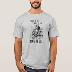T-shirt Le cru de pêche allé tôt à enfoncer composent