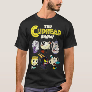 T-shirt Le Cuphead Show Group Poster Logo Premium