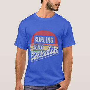T-shirt Le Curling Est Mon Cardio Vintage Retro Funny Curl