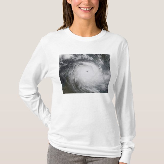 T-shirt Le cyclone Monica dans l'océan Pacifique Sud (Devant)