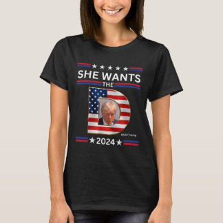 T-shirt Le D Donald Trump veut l'élection présidentielle d