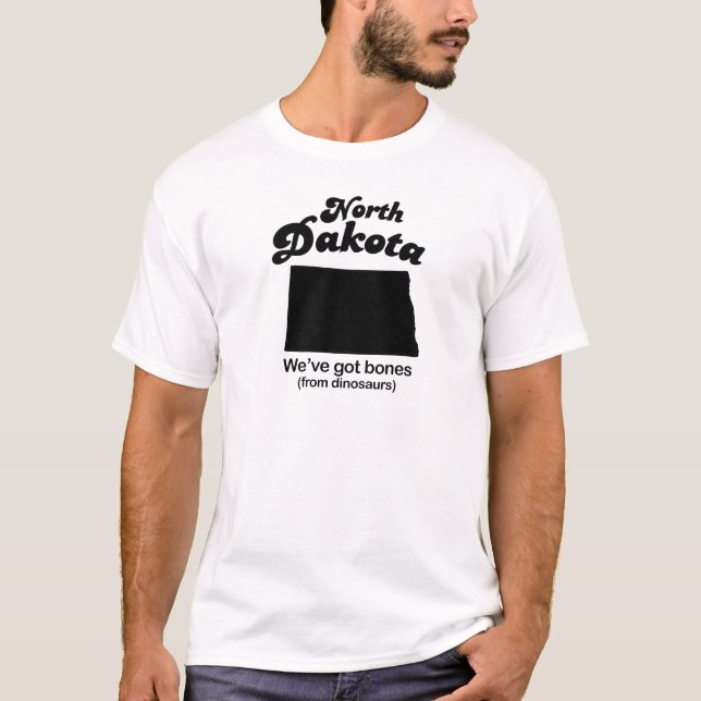 T-shirt Le Dakota du Nord - os obtenus (Devant)