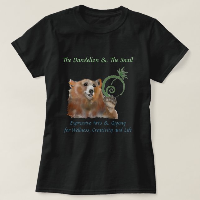 T-shirt Le Dandelion et l'Escargot, ours (Design devant)