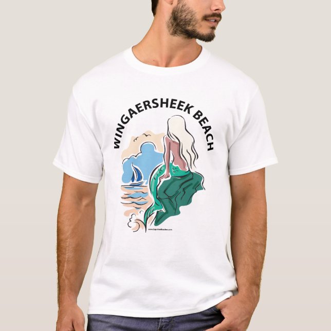T-shirt Le débardeur des hommes de sirène de plage de (Devant)
