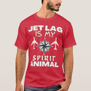 T-shirt LE DÉCALAGE HORAIRE EST MON ANIMAL PRÉFÉRÉ drôle