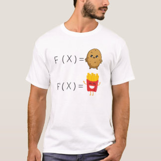 T-shirt Le dérivé d'une pomme de terre, plaisanterie mathé