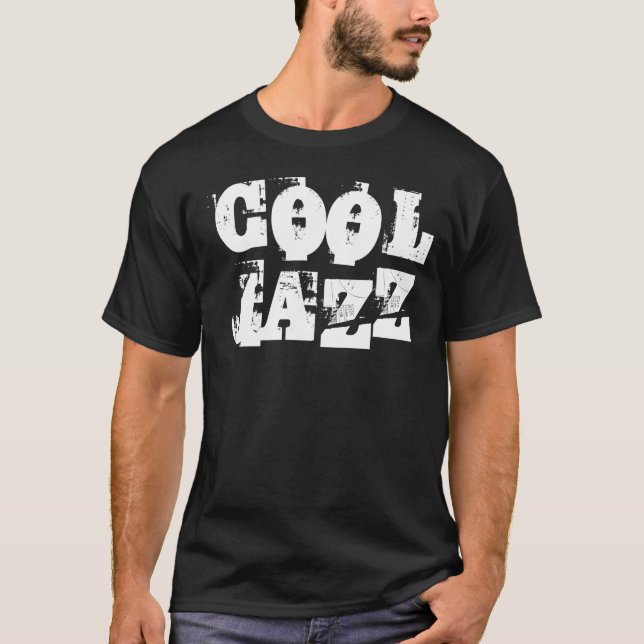 T-shirt Le design audacieux du logo du Jazz en détresse. (Devant)