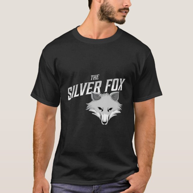 T-shirt Le design de la Fox argentée (Devant)